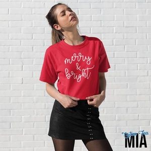 Merry and Bright Women’s Christmas Shirt